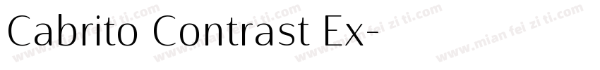 Cabrito Contrast Ex字体转换